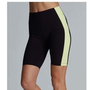 Neon Green, black and touch of light brown Biker short